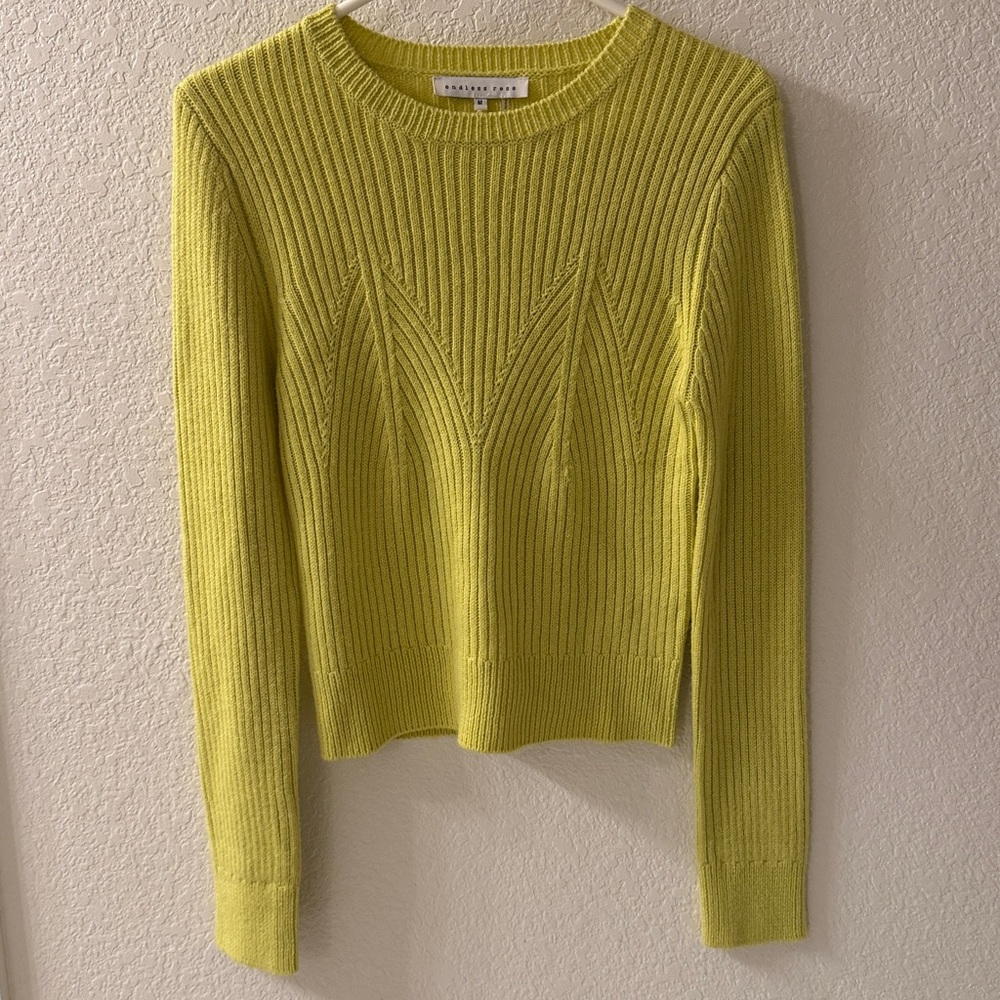 Endless Rose Lime Crew Neck Sweater